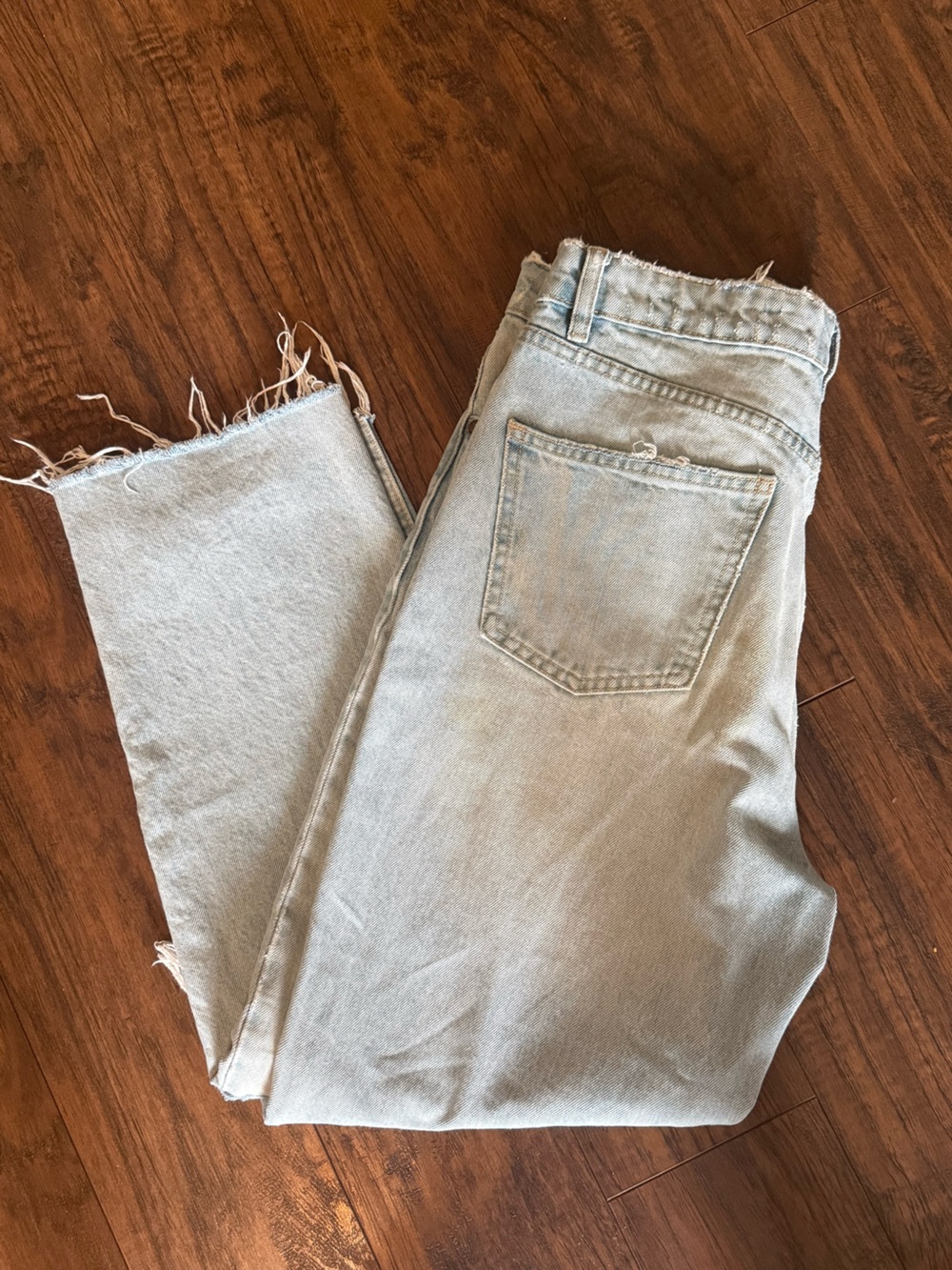 Zara Light Blue Straight Leg Jeans